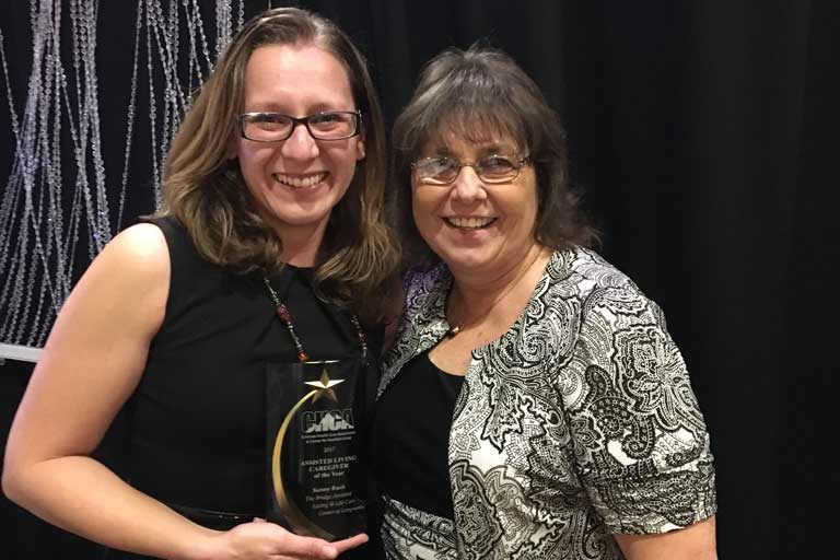 Sunny Rush (left) with Executive Director Shirley McNeff (right)