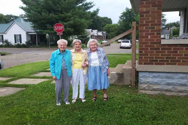 Mina Collier and sisters