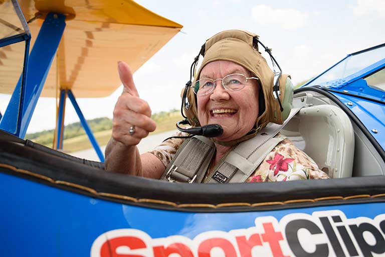 Resident rides the skies