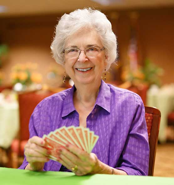 Woman Playing Cards